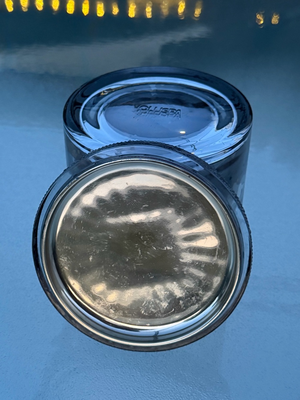 Voluspa Decorative Gray Speckled Maison Grande Empty 3-Wick Candle Jar No Candle - Picture 7 of 7